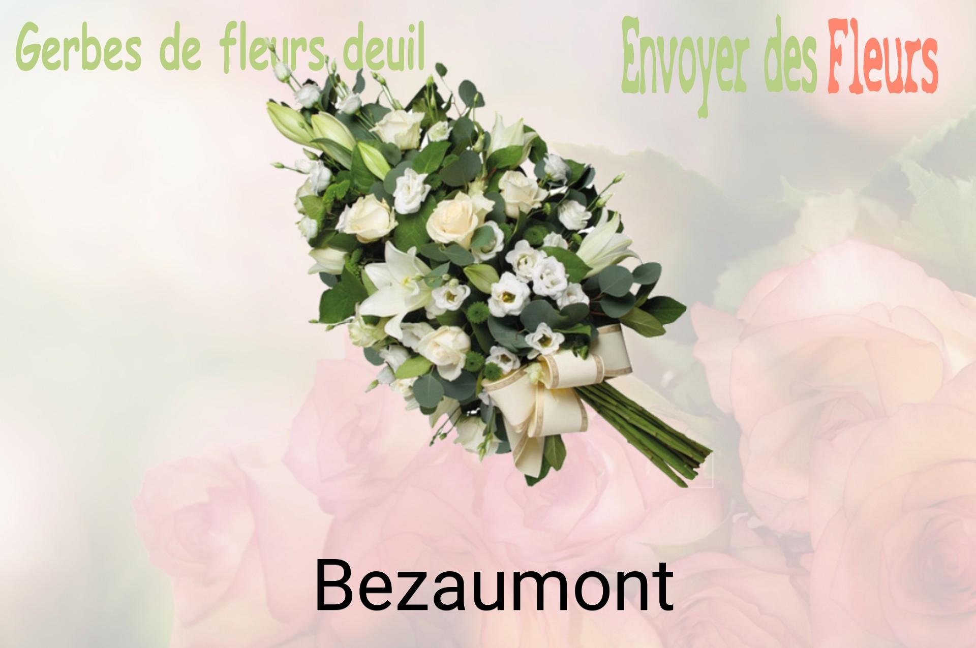 Gerbe de fleurs de deuil livrée à Bezaumont